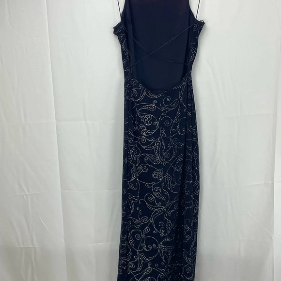 Jump Apparel Blue with silver dress for prom, weddings, etc size 11/12 - Picture 9 of 12